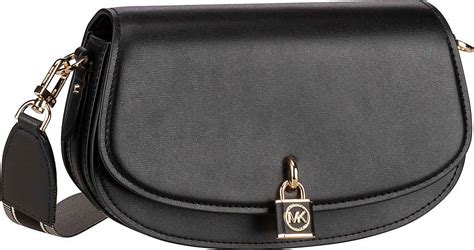 michael kors satteltasche schwarz|michael kors black purses.